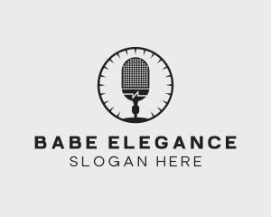 Studio Microphone Broadcast logo design