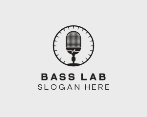 Studio Microphone Broadcast logo design