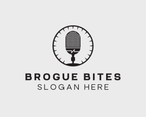 Studio Microphone Broadcast logo design