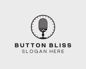 Studio Microphone Broadcast logo design