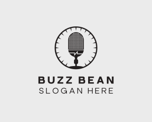 Studio Microphone Broadcast logo design