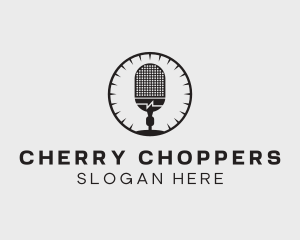 Studio Microphone Broadcast logo design