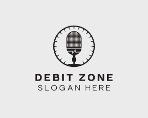 Studio Microphone Broadcast logo design