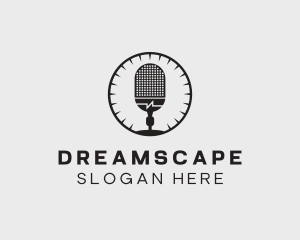 Studio Microphone Broadcast logo design