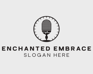 Studio Microphone Broadcast logo design