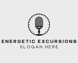 Studio Microphone Broadcast logo design