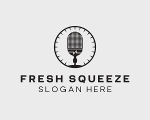 Studio Microphone Broadcast logo design