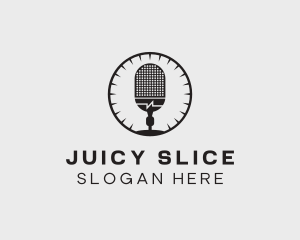 Studio Microphone Broadcast logo design