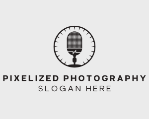 Studio Microphone Broadcast logo design