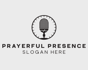 Studio Microphone Broadcast logo design