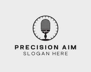 Studio Microphone Broadcast logo design