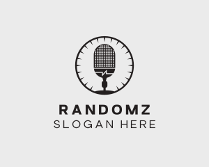 Studio Microphone Broadcast logo design