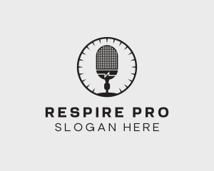 Studio Microphone Broadcast logo design