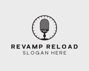 Studio Microphone Broadcast logo design