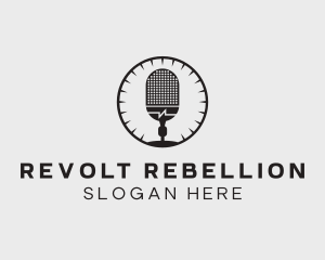 Studio Microphone Broadcast logo design