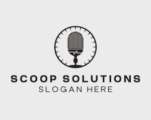 Studio Microphone Broadcast logo design