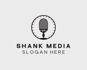 Studio Microphone Broadcast logo design