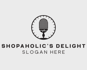 Studio Microphone Broadcast logo design