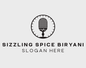 Studio Microphone Broadcast logo design