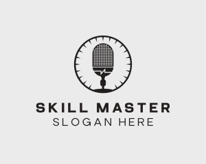 Studio Microphone Broadcast logo design