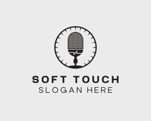 Studio Microphone Broadcast logo design