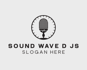 Studio Microphone Broadcast logo design