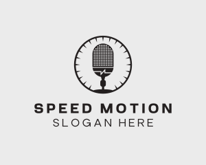 Studio Microphone Broadcast logo design