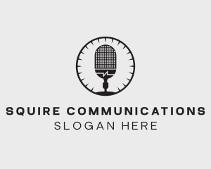 Studio Microphone Broadcast logo design