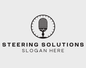 Studio Microphone Broadcast logo design