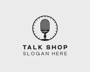 Studio Microphone Broadcast logo design