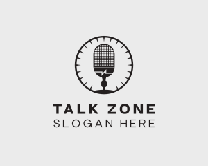 Studio Microphone Broadcast logo design