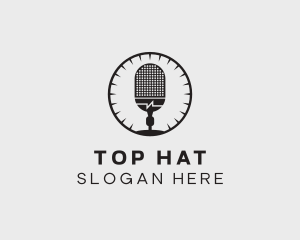 Studio Microphone Broadcast logo design