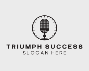 Studio Microphone Broadcast logo design