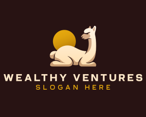 Alpaca Llama Animal logo design