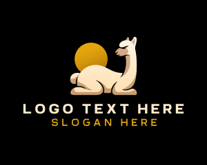 Alpaca Llama Animal logo