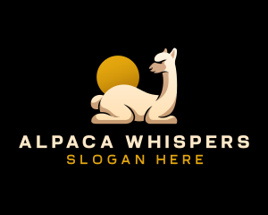 Alpaca Llama Animal logo