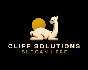 Alpaca Llama Animal logo design