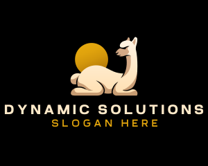 Alpaca Llama Animal logo design