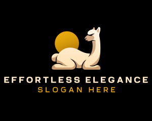 Alpaca Llama Animal logo design