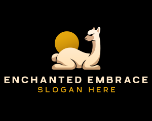 Alpaca Llama Animal logo design