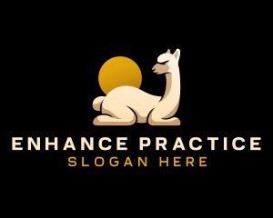 Alpaca Llama Animal logo design