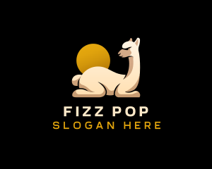 Alpaca Llama Animal logo design