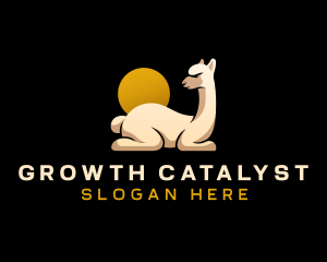 Alpaca Llama Animal logo design