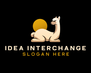 Alpaca Llama Animal logo design