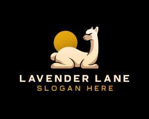 Alpaca Llama Animal logo design