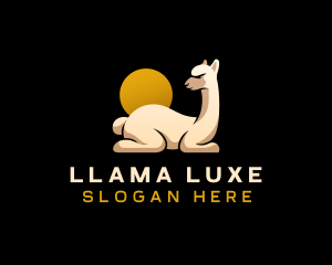 Alpaca Llama Animal logo