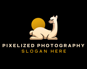 Alpaca Llama Animal logo design