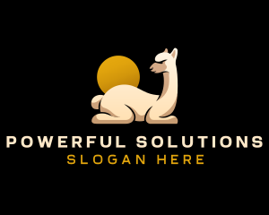 Alpaca Llama Animal logo design