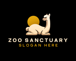 Alpaca Llama Animal logo design