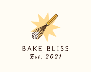 Baking Kitchen Whisk logo design